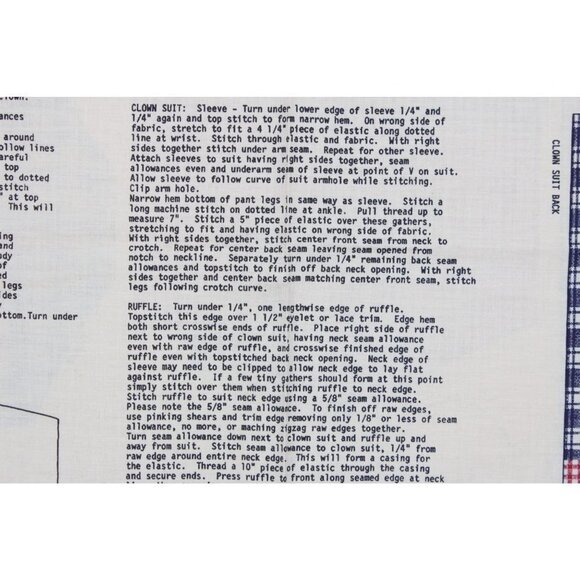 Vintage Victorian Clown Cutout Sewing Pattern | - Picture 5 of 6